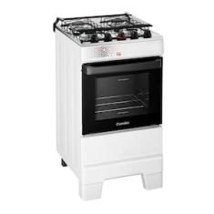 Fogão Esmaltec IDEAL Top T4IAB Branco 4 Bocas com Mesa de Inox e Acendimento Automático Forno 50L – Bivolt