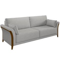 Sofá 02 Lugares Para Sala De Estar Pés Em Madeira 162 cm Stefan M03 Li