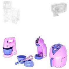 Kit Infantil Cozinha Geladeira Fogão Microondas Panela 31P - Altimar