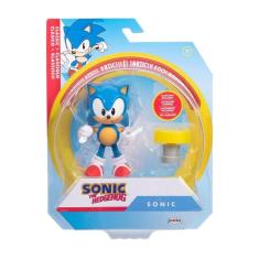 Boneco Articulado Sonic De 9Cm Com Mola - Sonic
