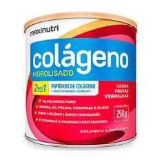 Colágeno Hidrolisado 2 em 1 ZERO (250g) - Sabor Frutas Vermelhas, MaxiNutri