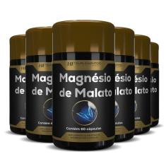 6X Magnesio De Malato Premium 60 Caps Hf Suplementos