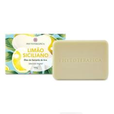 Phytoterápica Sabonete Vegetal de Limão Siciliano & Semente de Uva 100g – Sabonete Natural Vegano – Aroma Refrescante, Hidratação e Limpeza Suave