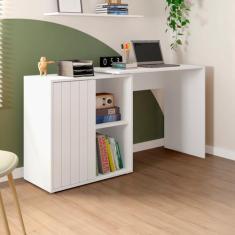 Escrivaninha Mesa Escritório com 1 Porta Ripada Start - Espresso Móvei