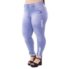 Calça Jeans Feminina Skinny Midi Plus Size - Biotipo