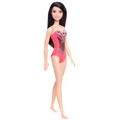 Boneca Barbie Praia Morena - Maiô Rosa GHW38 - Mattel