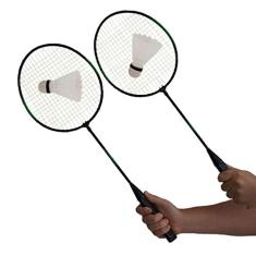 Jogo Kit Raquete de Badminton com 2 raquetes e 2 Petecas
