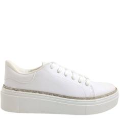 Tênis Feminino Casual  Dia a Dia FlatForm com Strass Vizzano 1339.517