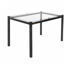 Mesa de Jantar 6 Lugares Tampo Vidro 140cm Ciplafe Preto