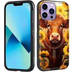 ZQLPLZR Capa magnética para iPhone 15 Pro Max, [compatível com MagSafe] [proteção contra quedas de grau militar] Capa de telefone resistente à prova de choque para iPhone 15 Pro Max de 6,7 polegadas,