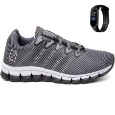 Tênis De Academia Corrida Super Leve + Relógio Digital-Masculino