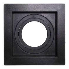 Spot Embutir AR111 Quadrado Recuado Preto - Delis