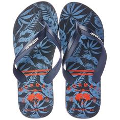 Chinelo Tropical Graphics, Mormaii, Masculino, Azul/Laranja, 39/40