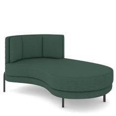 Sofá Chaise Longue Living Lucca Direito D02 Linho Verde Musgo C-117