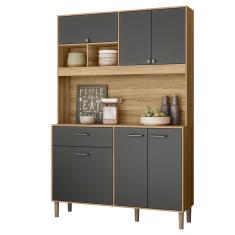 Armario de Cozinha Erva Doce 120 cm 6 Portas e 1 Gaveta