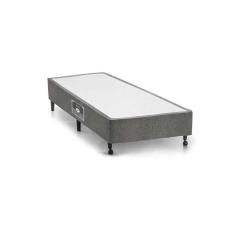 Cama Box Base Universal Solteiro Lux Chenille Gray (88x188x23) - Castor