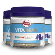 Kit 3 Vita Bear Multivitamínico Vitafor 60 Gomas