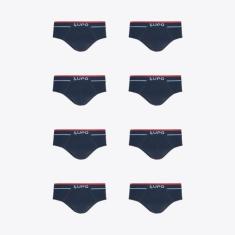 Kit 8 Cuecas Lupo Slip Fio Texturizado Sem Costura 00624-003, Grafite,