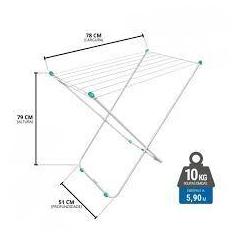 Varal De Chão Napoles Em Aço Branco 10 Kg  Secalux