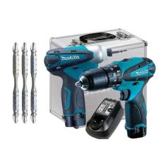 Kit Furadeira e Parafusadeira Impacto 12V DK1493 Makita e 3 Bits de To