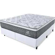Cama Box King Colchão Mola Ensacada e Pillow top de Espuma Viscoelásti