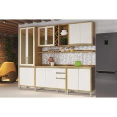 Cozinha Modulada Completa Tempranillo 7 Peças (2Aéreos+2Balcões+1Crist