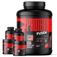 Whey Protein Fusion Isolate 1,8kg + 2x Creatina + 2x Bcaa - Espartanos-Unissex