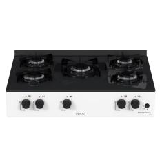 Fogao de Mesa 5 Bocas Venax Grand Petit Line Branco Gas Glp