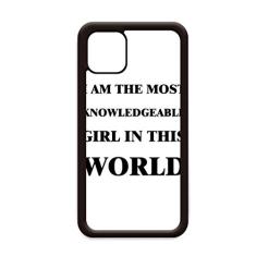 Capa I Am The Knowledgeable Girl para iPhone 12 Pro Max para Apple Mini Mobile Case Shell