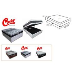 Conjunto Colchão Castor Class Medida Especial Viúva / Cama Box Baú 120