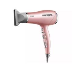 Secador Cabelos Mondial 2000w Ion Turmalina Reduz Frizz 110V, Gold Ros