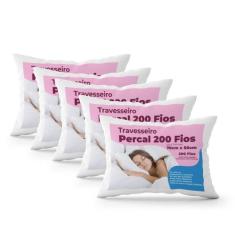 Travesseiros Percal 200 Fios - 100% Algodão - 70X50 - PERFIL ALTO - LA
