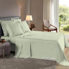 Lençol Solteiro 3 Pçs Fronha c/ Abas Percal 200 Fios 100% algodão - RA