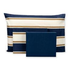 Jogo De Lençol Viúvo 3 Peças Estampado Percal 180 Fios - Rafaloro Enxo