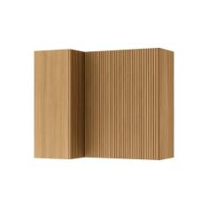 Armário Aéreo p/ Cozinha Rainha Canto c/ 2 Portas 92 cm Nature - Nesher