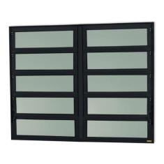 Janela de Alumínio Basculante 2 Seções 100x150cm Vidro Mini Boreal Eli
