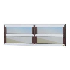 Janela de Alumínio Basculante 2 Seções 40x240cm Vidro Espelhado Elite 