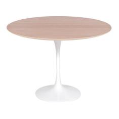Mesa Saarinen Redonda Freijó 137cm - Base Branca - mgsaarinen