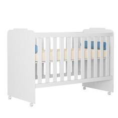 Berço Com Rodízios Amour P14 Branco - Mpozenato, Branco, 29 Kg