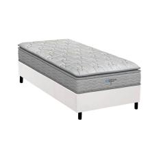 Cama Box Solteiro: Colchão Espuma D45 Probel Anatômico Guarda Costas Próextreme Plus + Base crc Courano White (88x188)