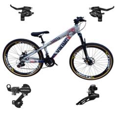 Bicicleta Vikingx Tuff 25 Aro 26 Aluminio 24v Cambios Shimano Freio Di