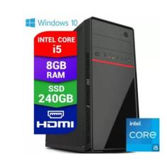 Computador Pc Cpu Intel Core i5 Hdmi 8GB SSD 240GB Windows 10 Desktop