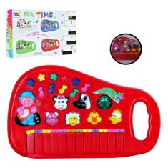 Piano Teclado Infantil Musical Educativo Som De Animais(vermelho) - To