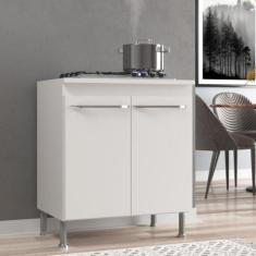 Balcão Modulado Com Tampo Fidelitá Viena 70 Cm 2 Portas Branco - Fidel