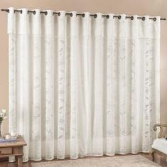 Cortina 3 Mts Sala Quarto Luna Renda para Trilho Comum Baratissima Pal
