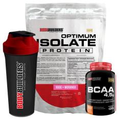 Kit Optimum Isolate Whey Protein 900G + Bcaa 100G + Coqueteleira - Bod