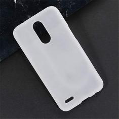 Capa para LG K10 2017, capa traseira de TPU (poliuretano termoplástico) macio resistente a arranhões à prova de choque de borracha de gel de silicone antidigitais capa protetora de