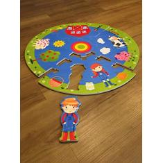 Brincadeira de Criança Quebra Cabeça Animalfabeto Inglês, Multicolor