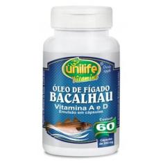 Óleo De Fígado De Bacalhau 60 Cápsulas 350Mg Unilife