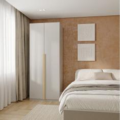 Guarda-roupa Modular 80cm com Portas e Prateleiras Jade Cabecasa Madeiramadeira Cinza Urbano